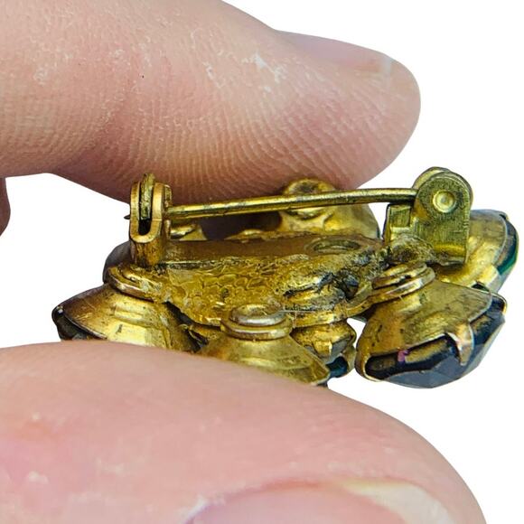 Vintage 50s Rainbow Pin - Rivet Style Scatter Pin Brooch - Picture 6 of 8